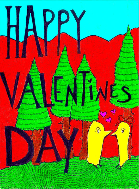 “Birds in love” A Valentines Card